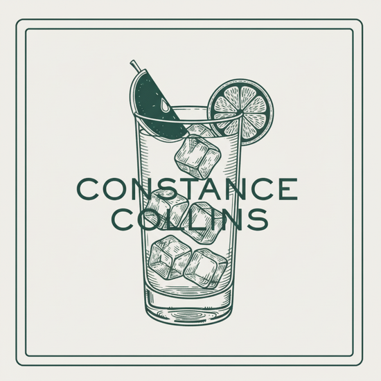 Constance Collins Recipe Card - inverted colors